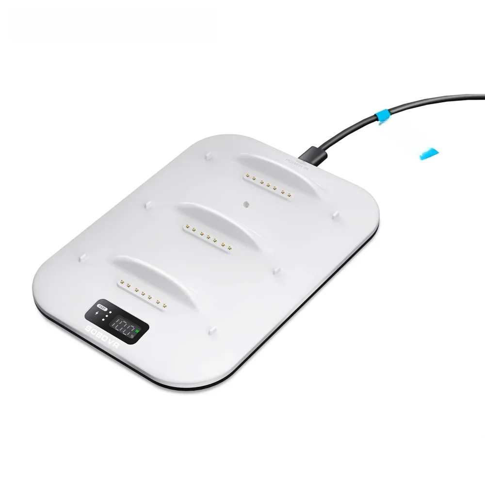 BOBOVR BD3 Super Charging Dock z cyfrowym wyświetlaczem zapewnia szybkie ładowanie akumulatorów B100 o mocy 30 W kompatybilne z BOBOVR S3 PRO — zdjęcie produktu 7