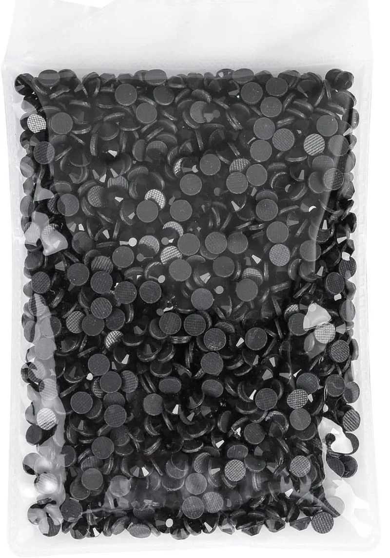 Rigta Jet Black SS16 SS20 Hight Quality DMC Hot Fix Rhinestones Flatback Glass Hotfix Rhinestone Stones For Garment Shoes DIY
