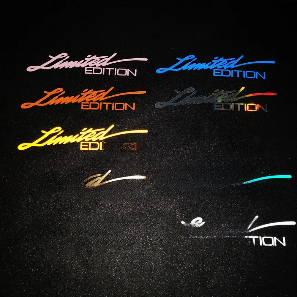 Autocollant créatif en vinyle pour fenêtre de voiture, autocollant 3D en édition limitée, décoration de style de voiture, décalcomanie laser coulée, accessoires de voiture