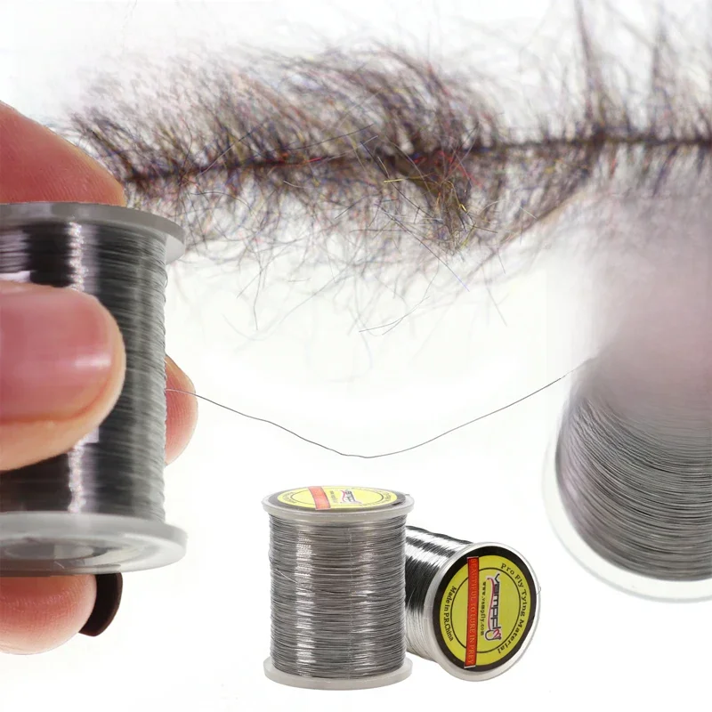 Bimoo 0,1 mm 100 m i 200 m Szczotka do dubbingu ze stali nierdzewnej Drut do wiązania much z obciążeniem Drut do streamerów Big Pike — zdjęcie 2