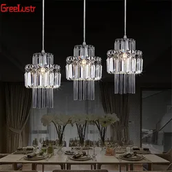 Kristal kolye işık parlaklık kapalı Chandelier Led avize oturma odası yatak asılı lamba Nordic süspansiyon aydınlatma armatürler