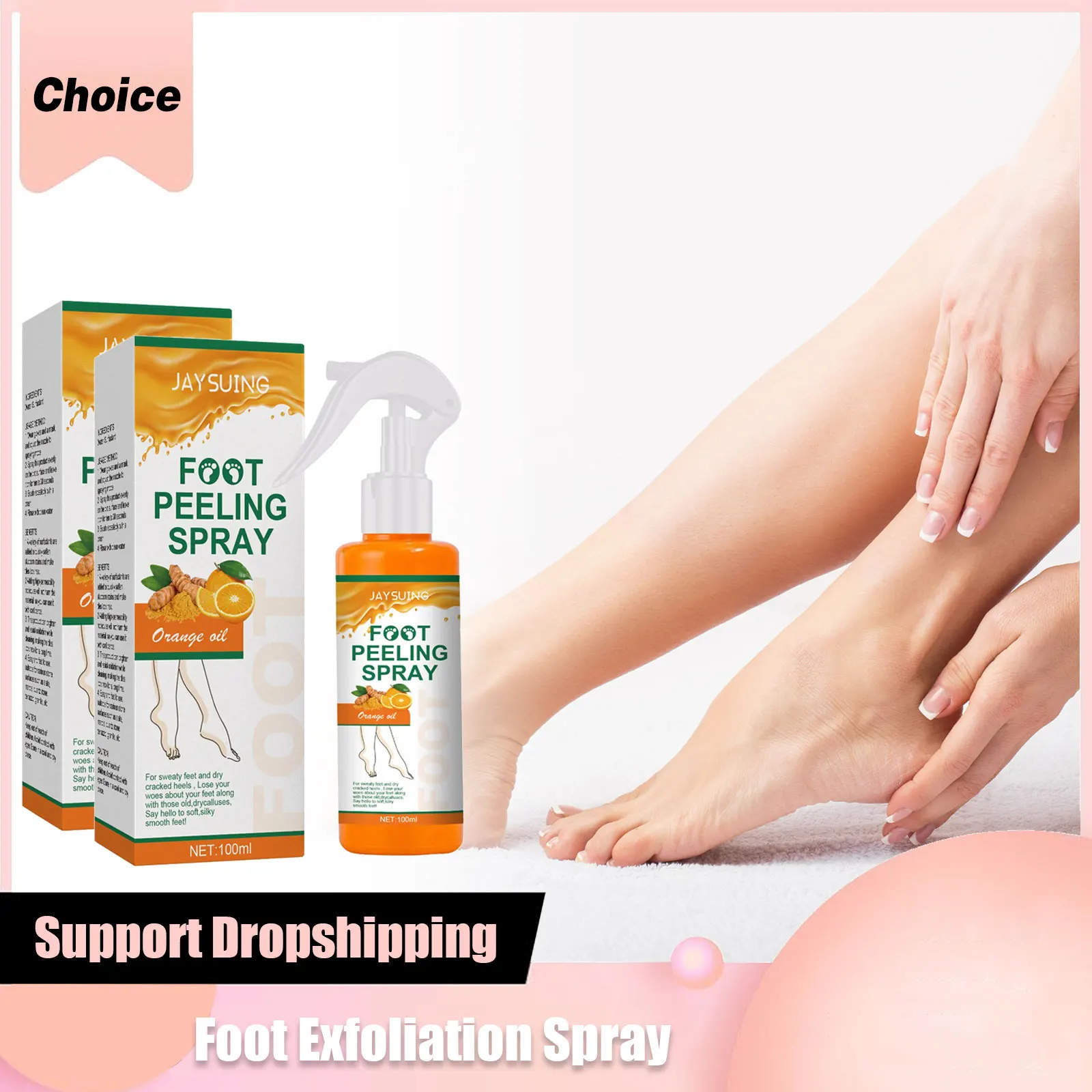 Foot Exfoliating Spray Feet Calluses Dead Skin Remover Anti-Drying Exfoliating Heel Cracked Repair Moisturize Foot Peeling Spray