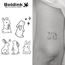 Rabbits Temporary Tattoo,Lasts To 15 Days New Technology Magic Waterproof Semi Permanent Sticker.