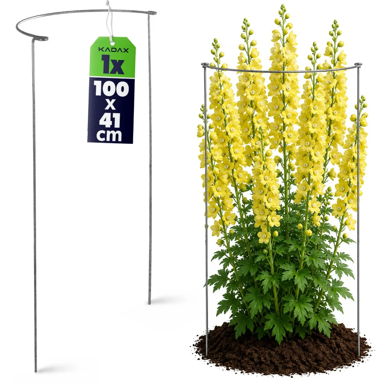Kadax Plant Bloem Steun 100 Cm Buste Rand Metalen Beugel