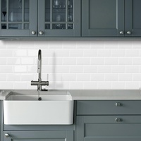 4-Pack Mosaic Peel and Stick Wallpaper Waterproof 3D Wall Tile Stickers for Kitchen, Bathroom & Home Decor