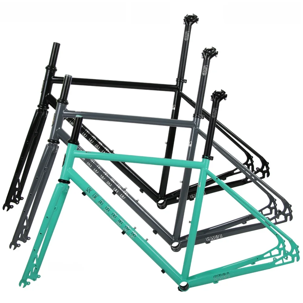 AliExpress NONE Seaboard CX01 Road Bicycle Disc Brake Steel Frame Flat Handle Curved Handle Universal Gravel Off-Road Bicycle Frame