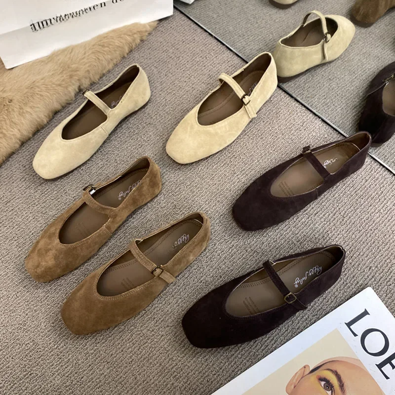 2024 Brand New Women Flats Round Toe Shallow Slip On Ladies Casual Ballet Shoes Soft Real Leather Eelgant Dress Shoes Rozmiar 40 — zdjęcie 2