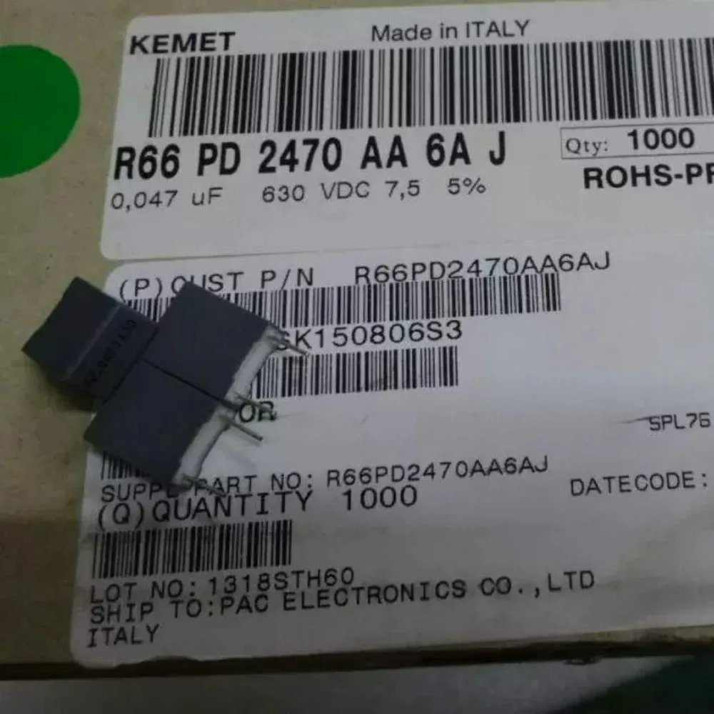 

10pcs/lot AV R66 MKP 0.047uf 630V 47nf 473 J Brand New 7.5mm Film Capacitor R66PD2470AA6AJ