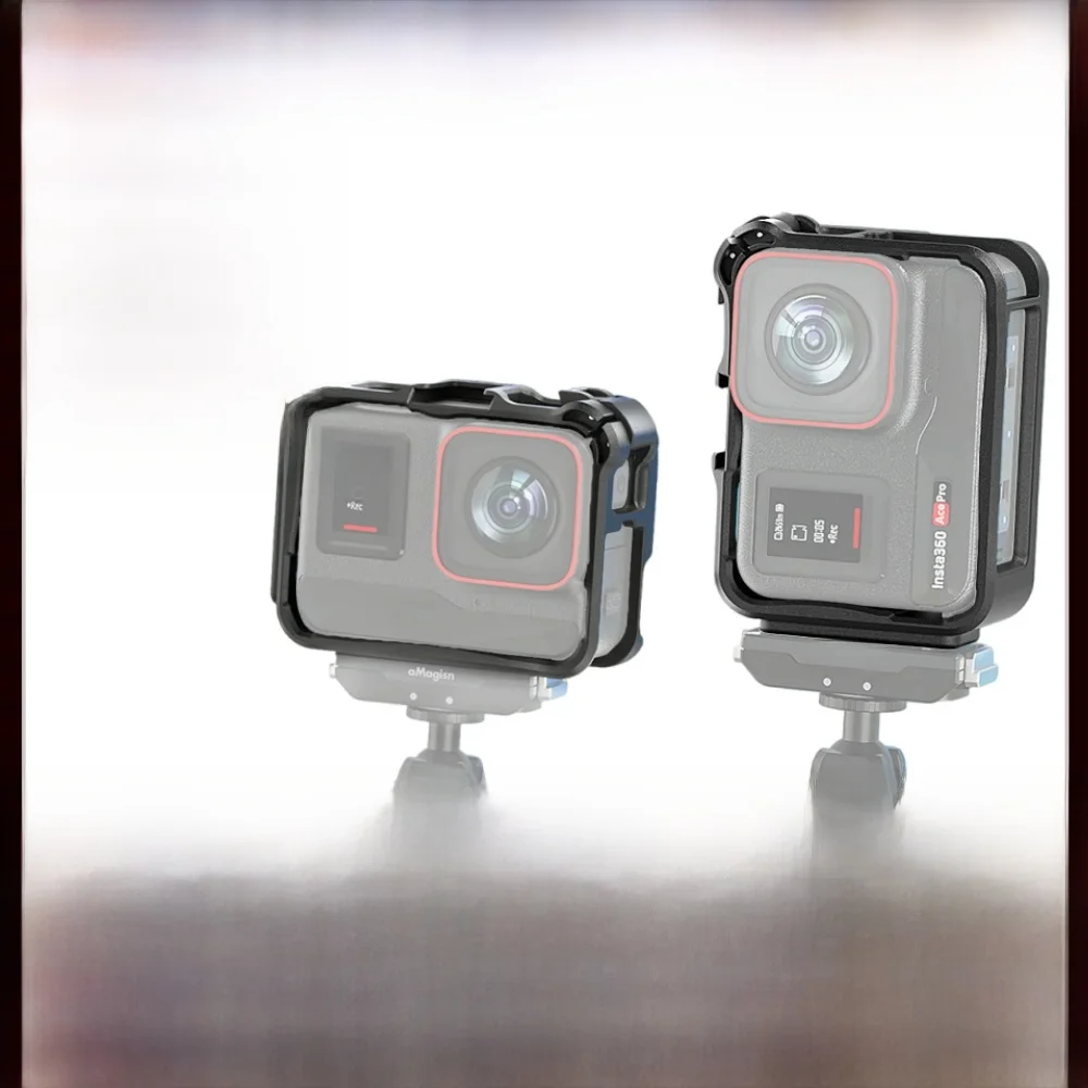 aMagisn Ramka użytkowa  Plastikowa klatka Obudowa ochronna  Osłona montażowa pozioma pionowa  Akcesoria do Insta360 Ace Pro 2 — zdjęcie 2