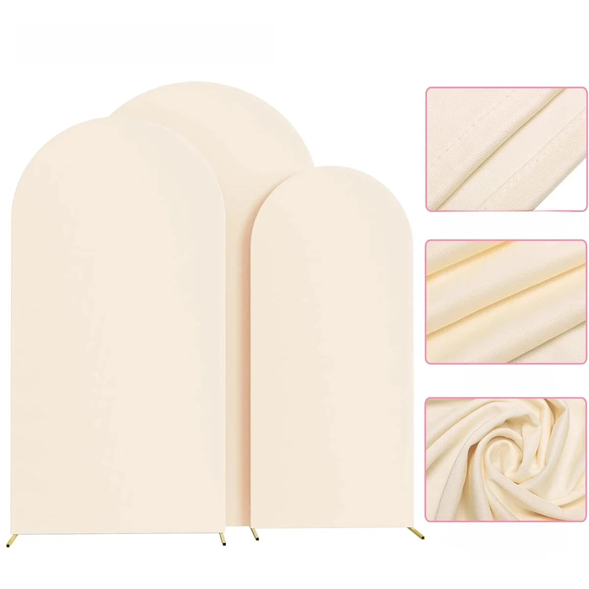1Pc Boog Stand Cover Bruiloft Bloem Deur Decoratie Polyester Elastische Set Achtergrond Cover Prop Gebruikt voor Banket (Zonder Plank) - afbeelding 2
