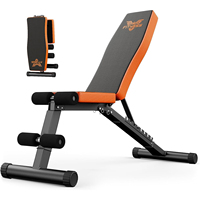 Weight Bench Foldable Adjustable Multifunctional Training Bench Incline Bench for Full Body Workout Max 300 kg with pull cord