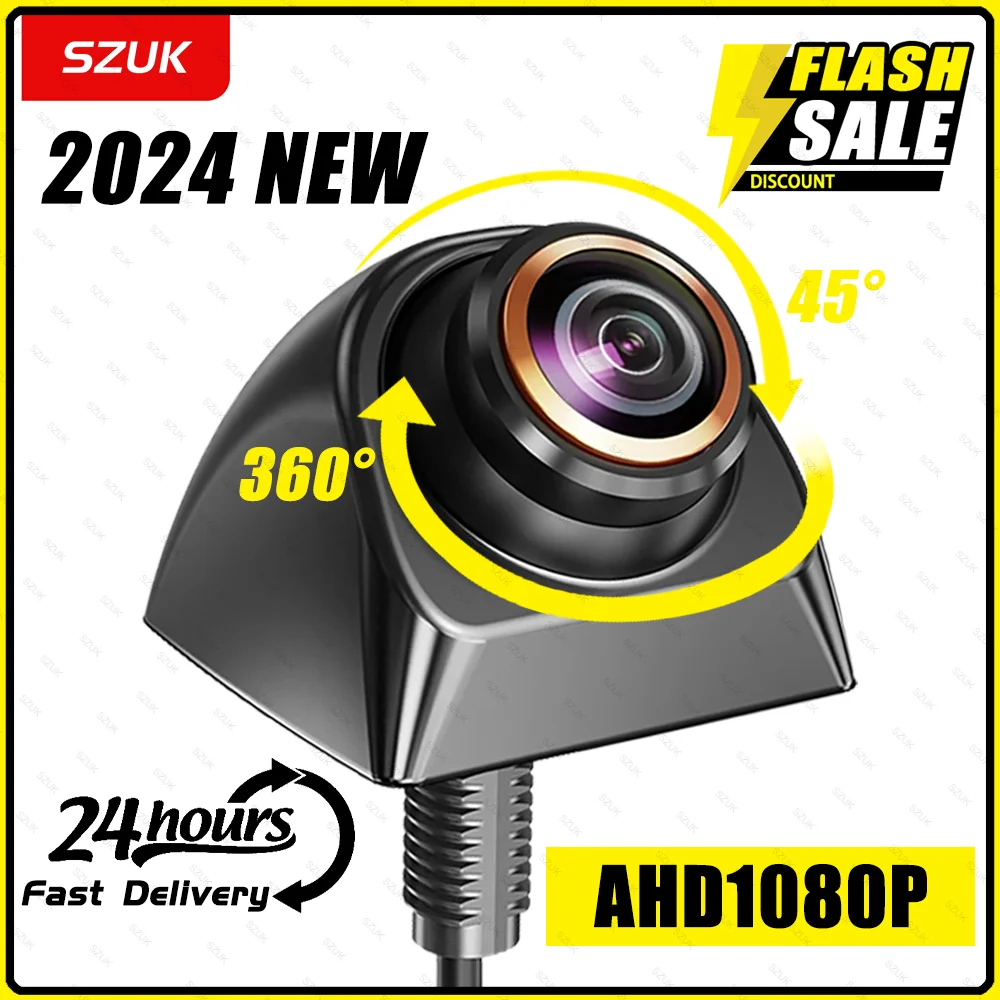 Caméra de recul pour voiture 1080P Full HD CVBS AHD Caméra de recul arrière 170° Grand angle Vision nocturne Fisheye Len Caméra de recul pour