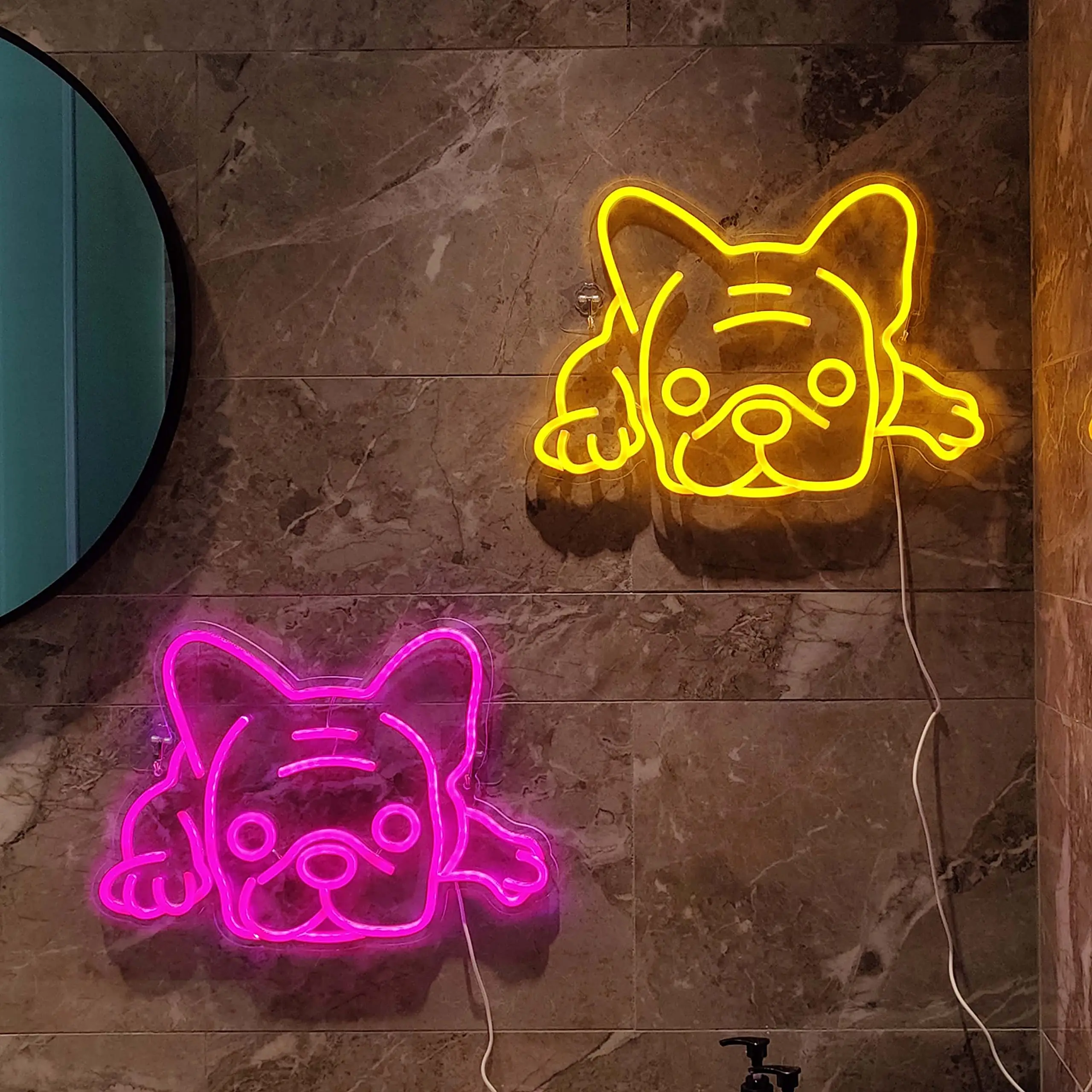 French Bulldog Led Neon Signs Light USB for Party Bar Club Restaurant Wall Hanging Neon Lights Wedding Christmas Decor