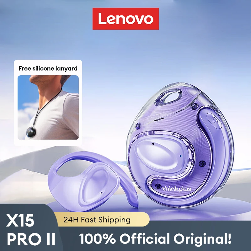 Choice New Lenovo X15 PRO Ⅱ OWS  Bluetooth 5.4 Wireless Earphones Ear Hook Design Sport Earbuds HiFi Surround Sound Headphone