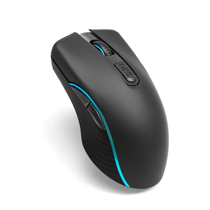 Souris d'ordinateur Rechargeable double Mode Bluetooth + 2.4Ghz souris USB sans fil 2400DPI souris de jeu optique souris de joueur pour ordinateur portable