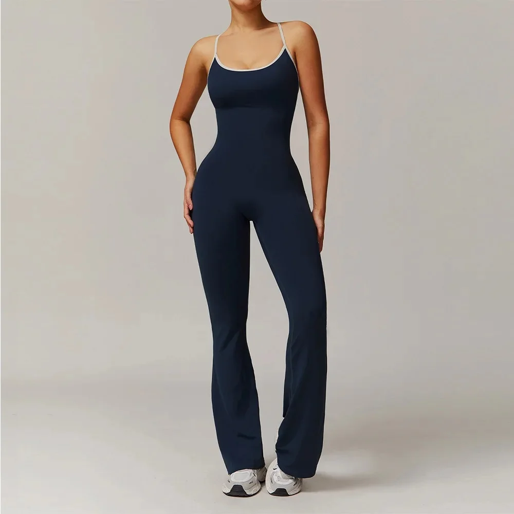 Sexy Back V Jumpsuit Gym Set Vrouwen Training Yoga Pak Sportkleding Vrouwen Sport Jumpsuit Fitness Rompertjes Stretch Workout Body - afbeelding 2