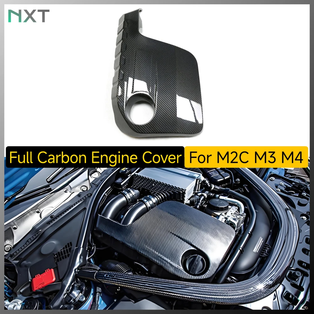

For BMW M2C F87 M3 F80 M4 F82 F83 2013-20 Full Dry Carbon Fiber Inner Engine Bonnet Hood Cover Protector Replacement