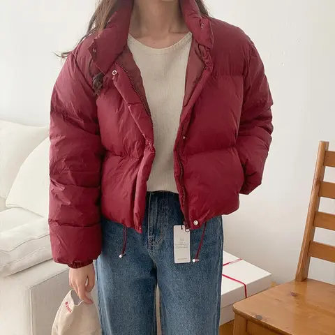 [1015MK]솔리드 덕다운 숏패딩 여성 패딩자켓