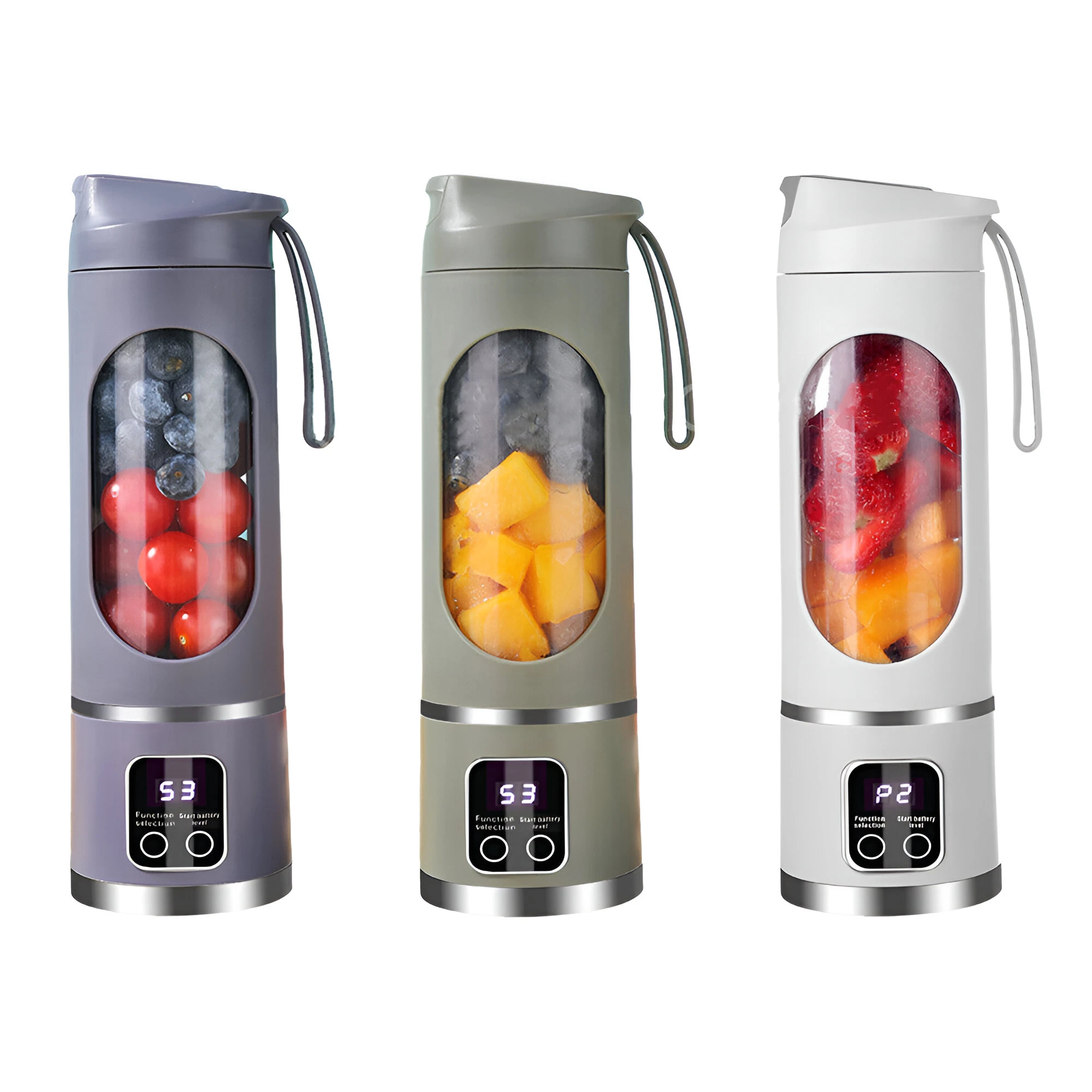 Licuadora USB portátil recargable, 450 ml, 10 cuchillas para batidos, licuadora compacta de batidos de viaje para el hogar, oficina, gimnasio al aire libre