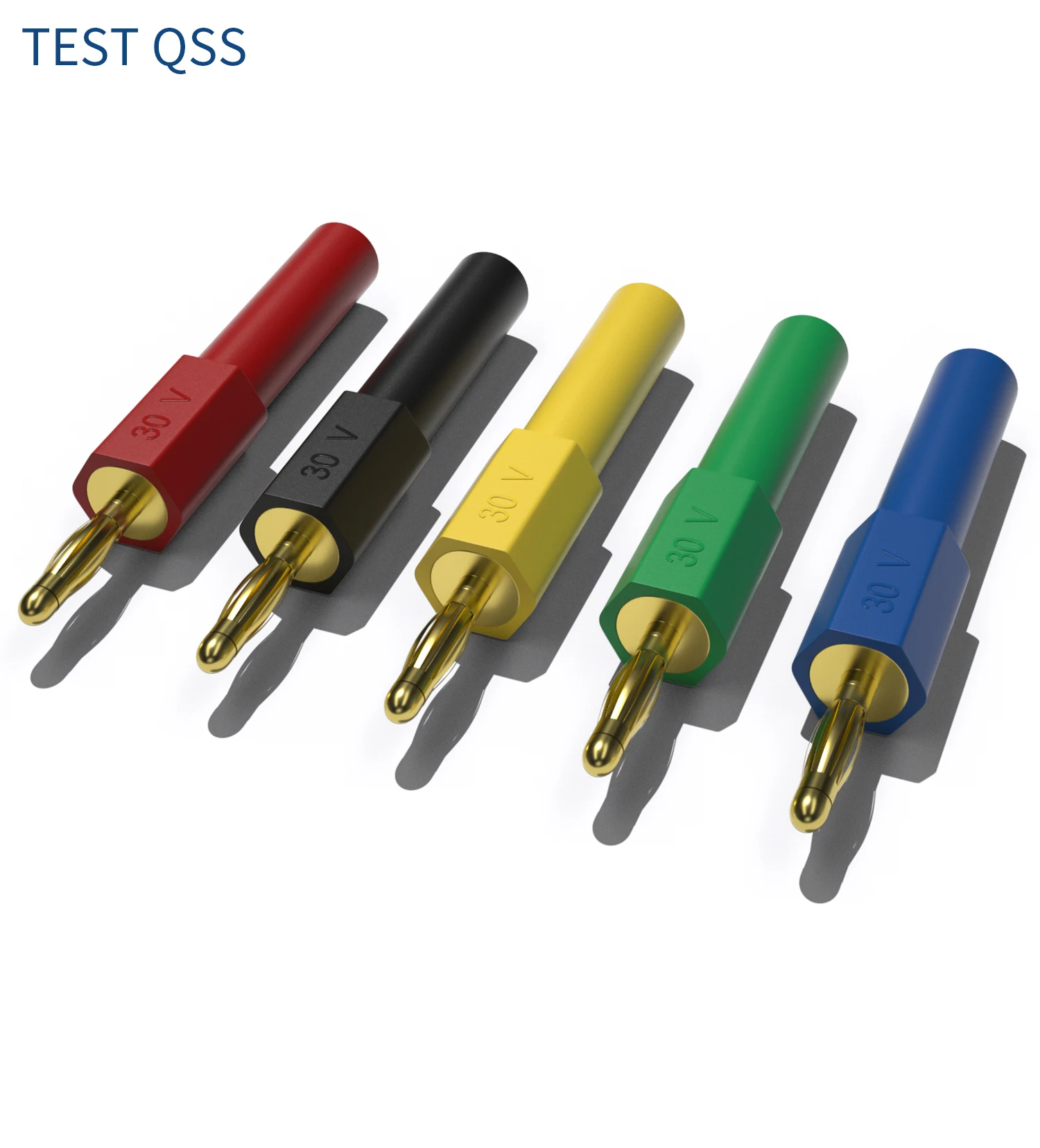 

QSS 5PCS 4MM Banana Jack Female to 2MM Gold Plated Banana Male Plug Cable Wire Adapter Plug Connector