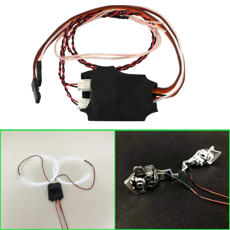 LED-dagrijverlichting met bedieningsschakelaar 1/14 Tamiya Truck voor Scania voor 1/10 RC Crawler-auto - afbeelding 2