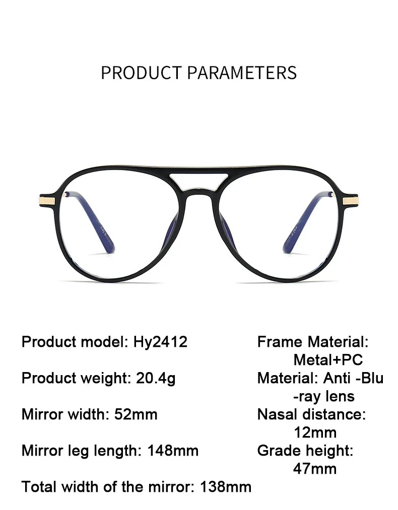 New Round Reading Glasses Oval Personality Presbyopia For Man Optical Frame Magnifier Full Rim Anti-Blue Female Fashion