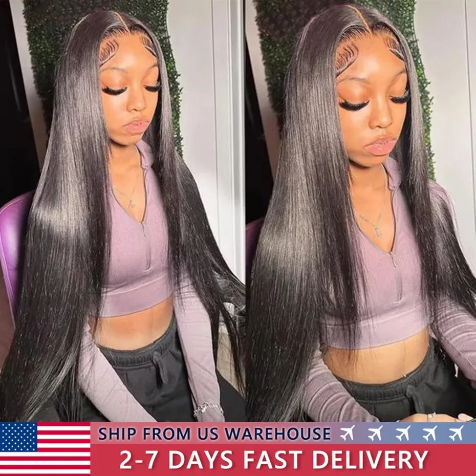 

Straight 13x7 Hd Lace Front Human Hair Wigs 30 Inch 13x5 Transparent Lace Frontal Human Hair Preplucked Lace Wigs 200 Density