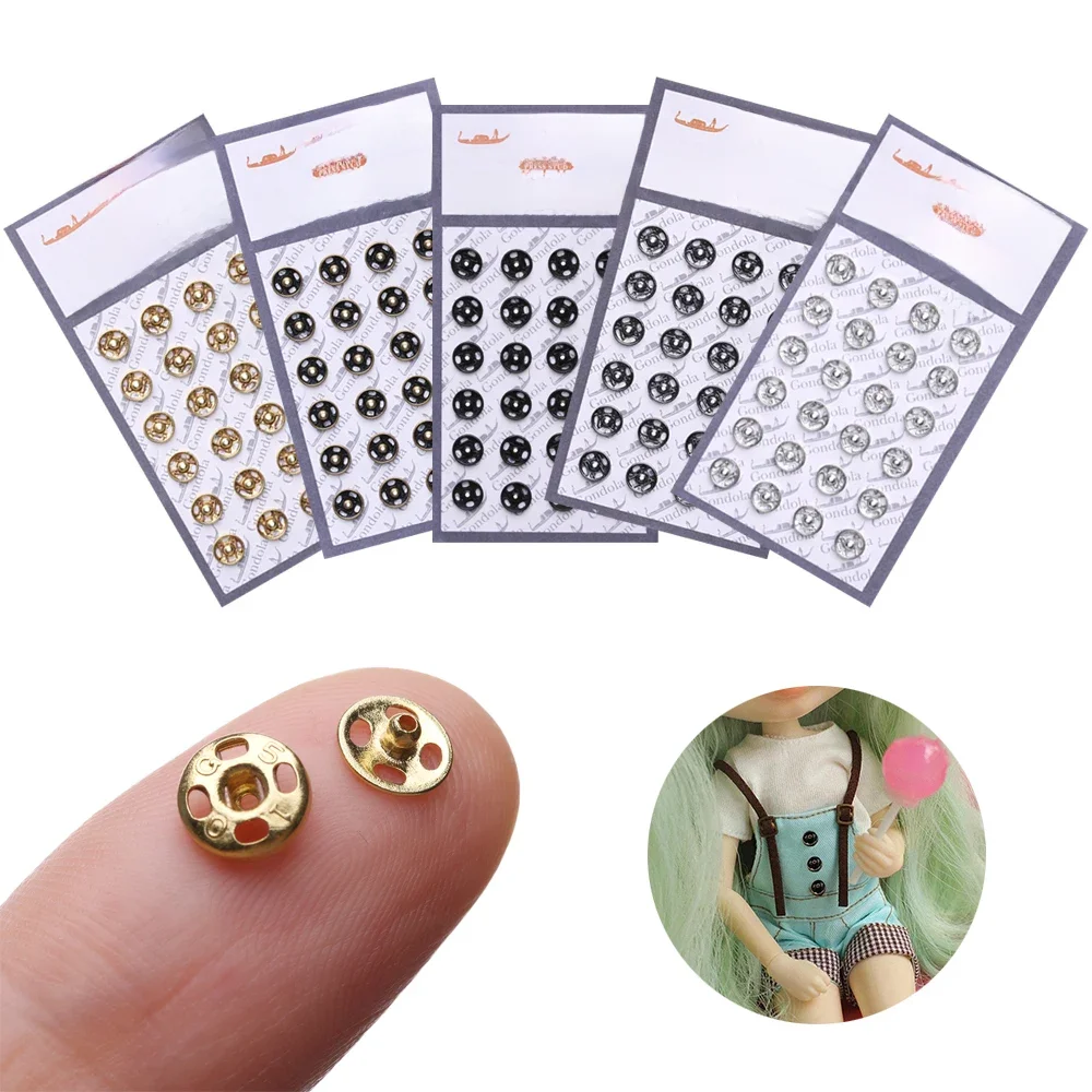 10/24 sztuk Mini guzik klamra dla 1/6 lalki DIY ubranka dla lalki metalowa klamra niewidoczny zatrzask ręcznie robione ubranka dla lalki akcesoria do szycia — zdjęcie 2