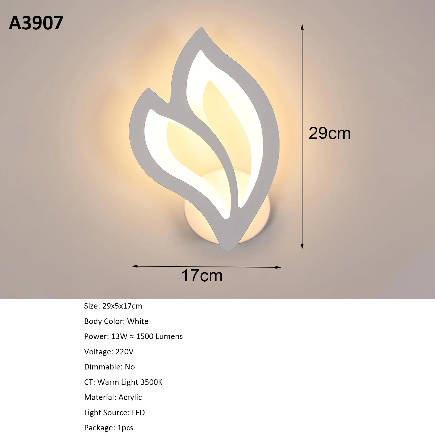 Moderne LED-Wandleuchte Acryl-LED-Wandlampe Innen-Wandbeleuchtung für Nachttisch, Flur, Treppe, Wohnzimmer, Schlafzimmer – Detail 2