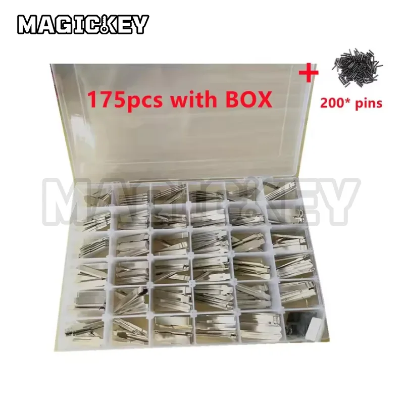 

175 шт. заготовок ключей KD Blade для автоключей, совместимых с KD900/KD-X2 VVDI Xhorse JMD, в коробке