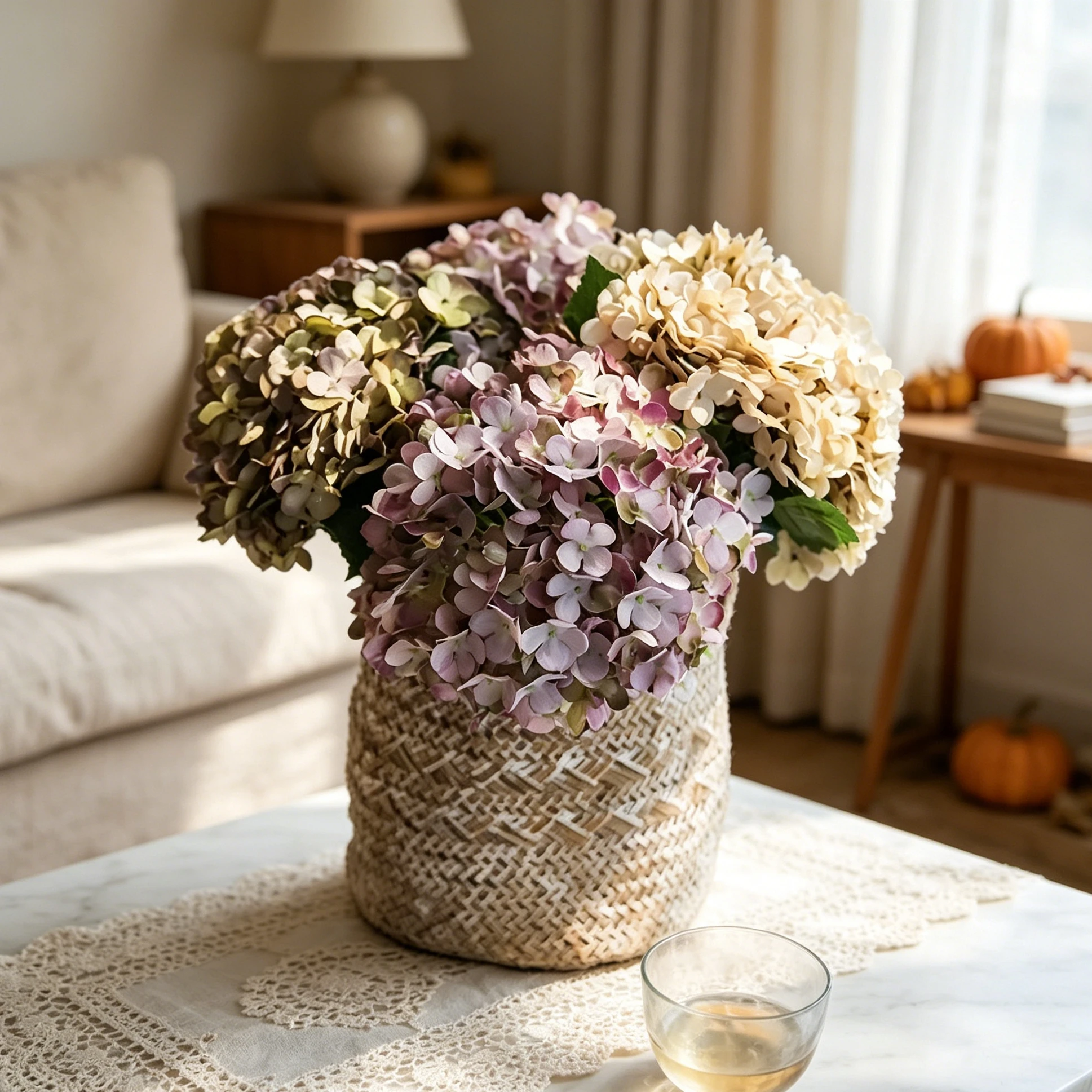 Künstliche Hortensien-Blumen für minimalistische Raumgestaltung: Vase, Tisch, Festival, Hochzeit, Kranz, Garten-Deko, DIY-Geschenke, Brautstrauß-Requisite