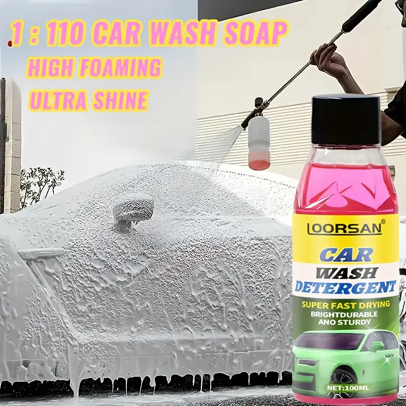 Líquido para lavado de autos rosa de alta concentración, fórmula de seguridad neutra, líquido para lavado de autos de espuma rosa, protege la pintura del coche y el Surf