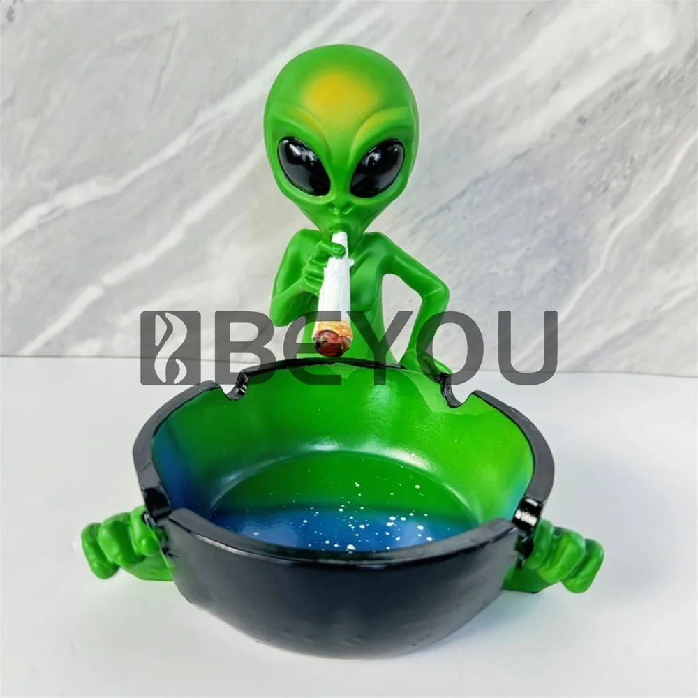 

Пепельница с изображением инопланетянина, аксессуары для измельчения табака, прикуриватель для сигар, пепельницы ручной работы, 3 слота для карт