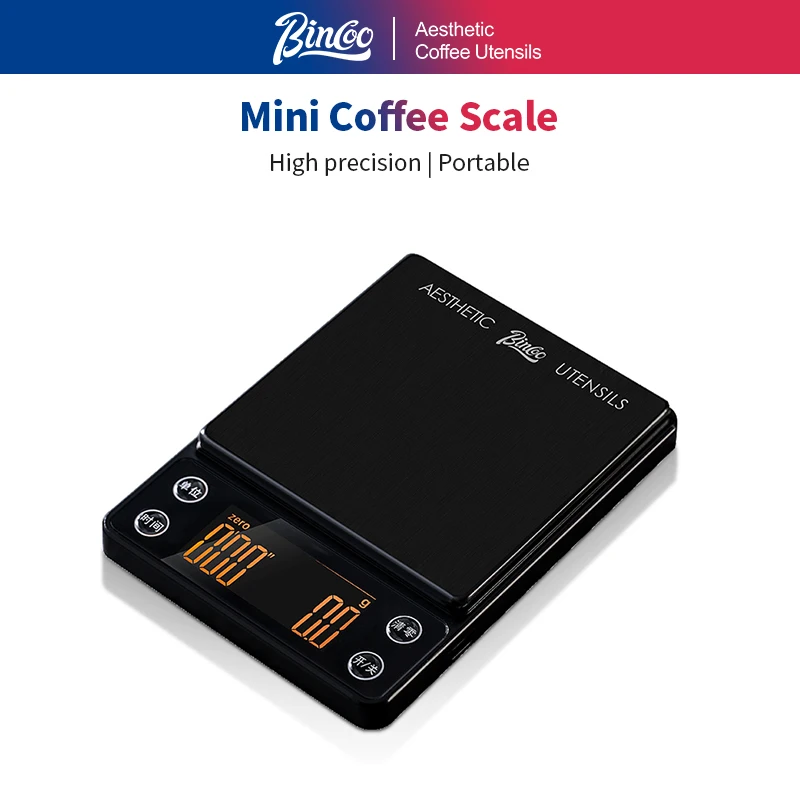 

Bincoo Electronic Coffee Scale Portable Coffee Scale With Timer High Precision 3kg/0.1g g/ml/oz/lb Professional Kitchen Scales