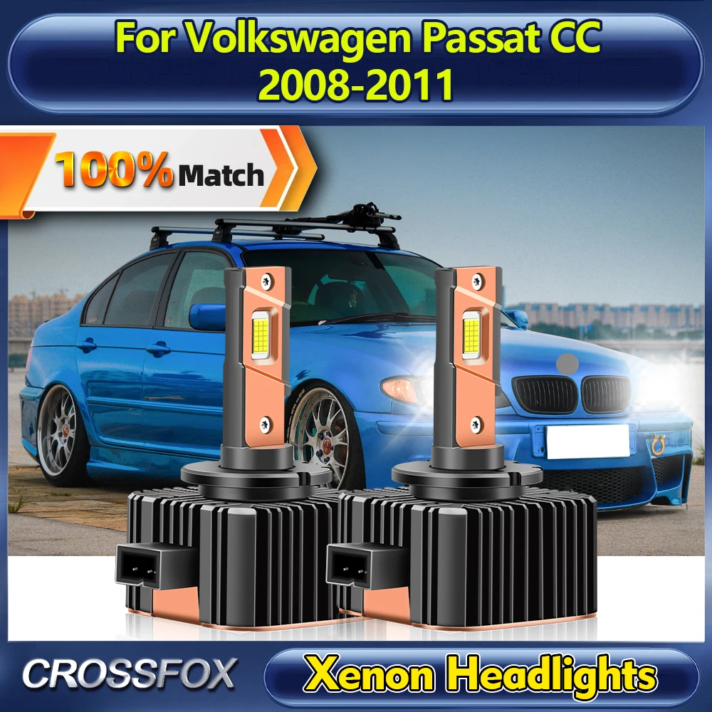 

D1S HID Xenon Headlight Bulbs 30000LM Canbus LED Car Lights 6000K Plug and Play For Volkswagen Passat CC 2008 2009 2010 2011