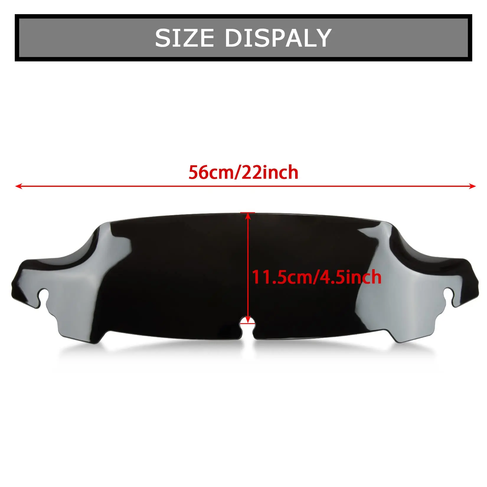 غطاء الزجاج الأمامي مقاس 4.5 بوصة 7 بوصة لدراجة Harley Electra Street Glide Touring Ultra Limited 2014-2024 أسود/دخان #4