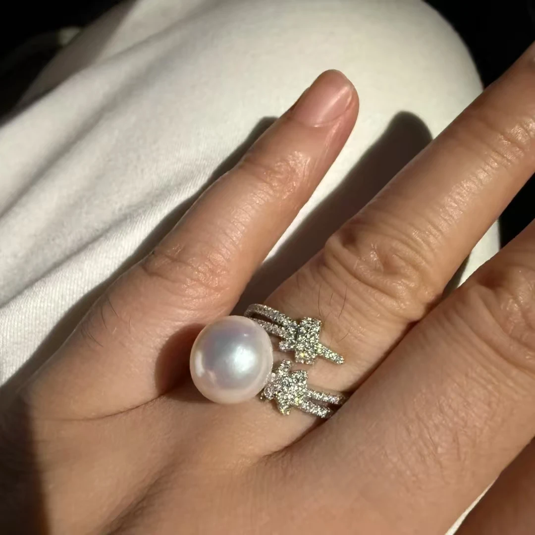 sparkling-freshwater-pearl-ring-with-s925-silver-cubic-zirconia-accents-adjustable-open-ring-for-women-perfect-bridesmaid-gift
