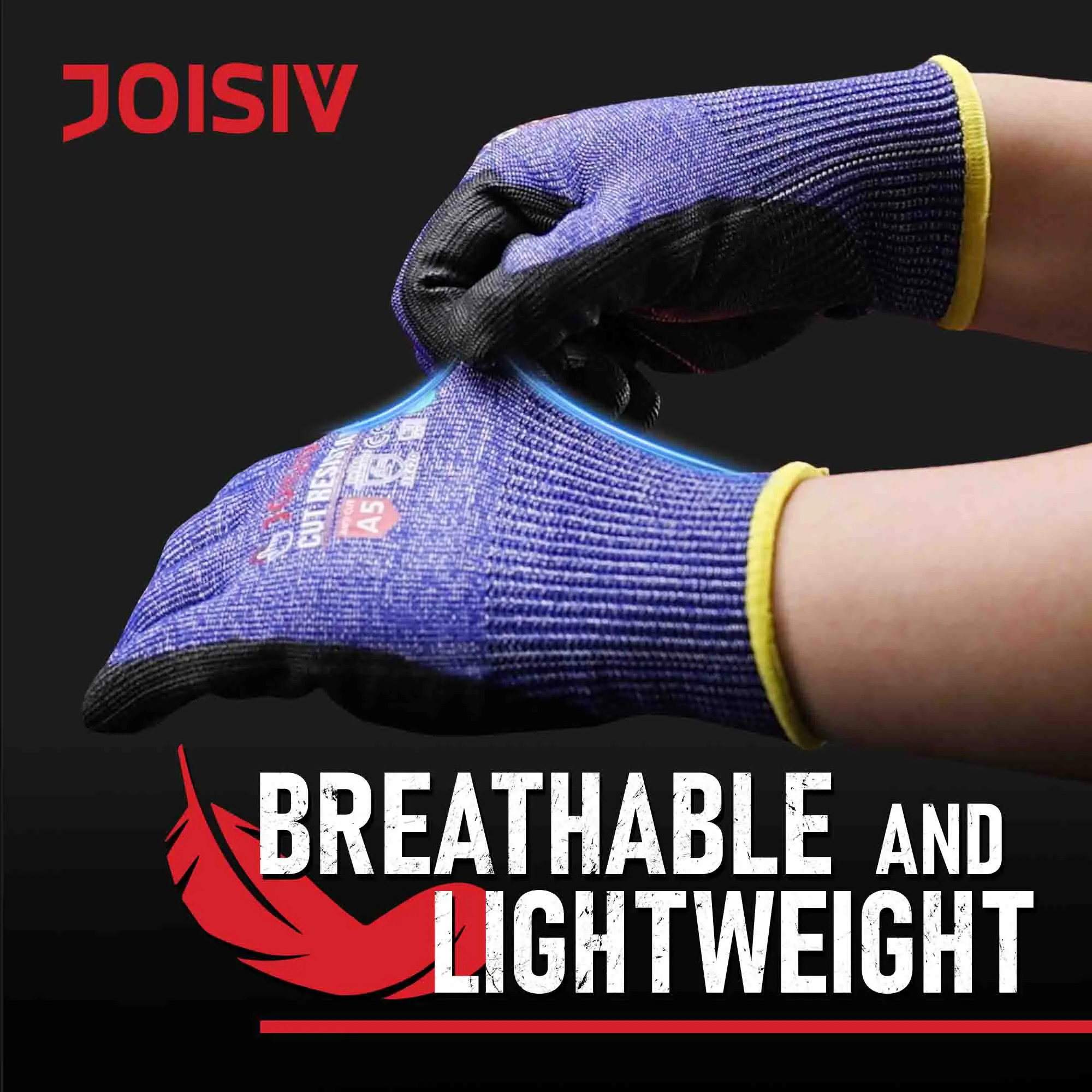 Cut Resistant Work Gloves Touchscreen Non Slip Breathable Durable For Cutting Construction Warehouse - view 2