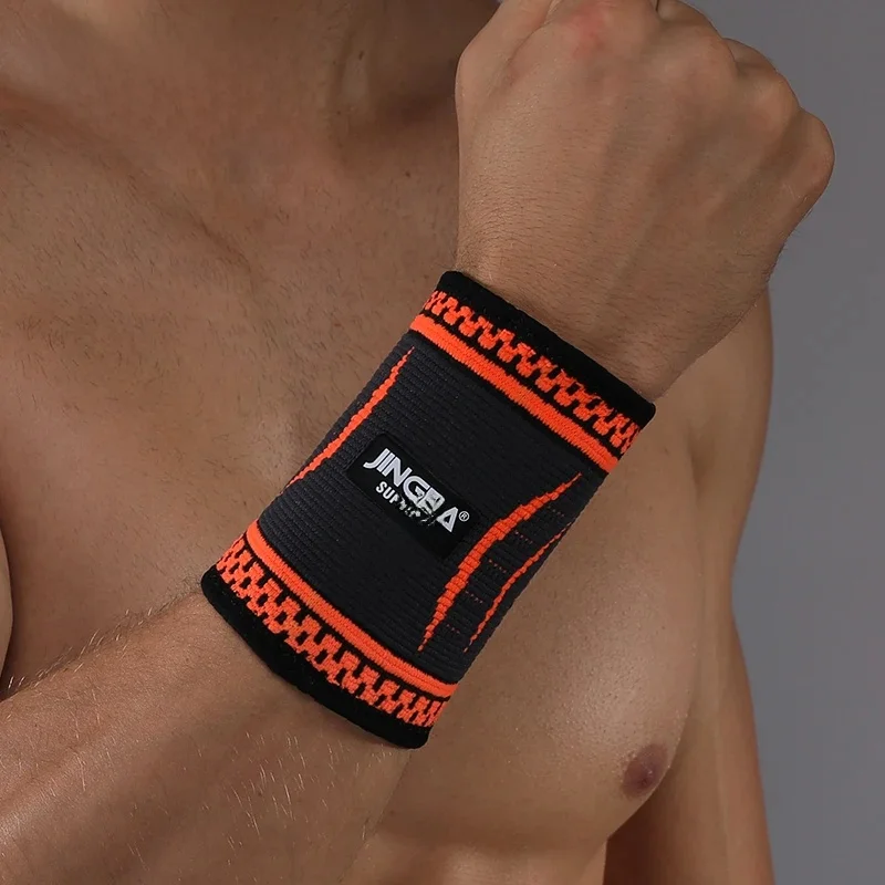 JINGBA SUPPORT 1PCS Nylonowa opaska na nadgarstek Opaska fitness Opaska na nadgarstek Ochronna opaska na nadgarstek dla mężczyzn Tenis Badminton Brace — zdjęcie 2