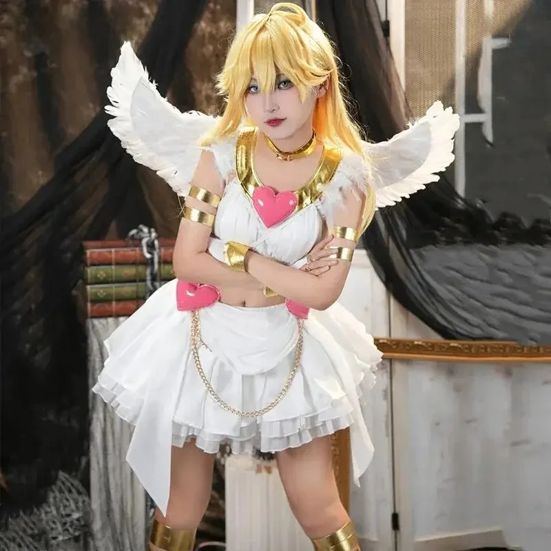 IN VOORRAAD UWOWO Cosplay Angell Panty Anarchy Cosplay Kostuum Jurk met Vleugels Volledige Set Halloween Kostuums - afbeelding 2