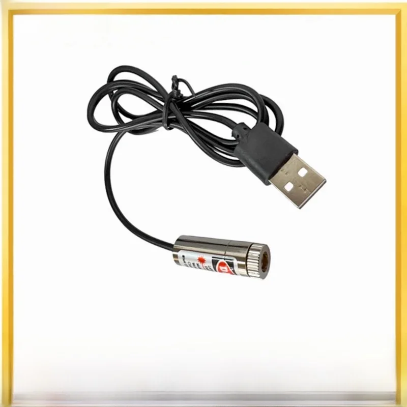 12mm 5mw regulowana ostrość czerwona dioda moduł lasera przemysłowego pozycjonowanie miedziana głowica z linią USB 650nm linia punktowa krzyż — zdjęcie produktu 6