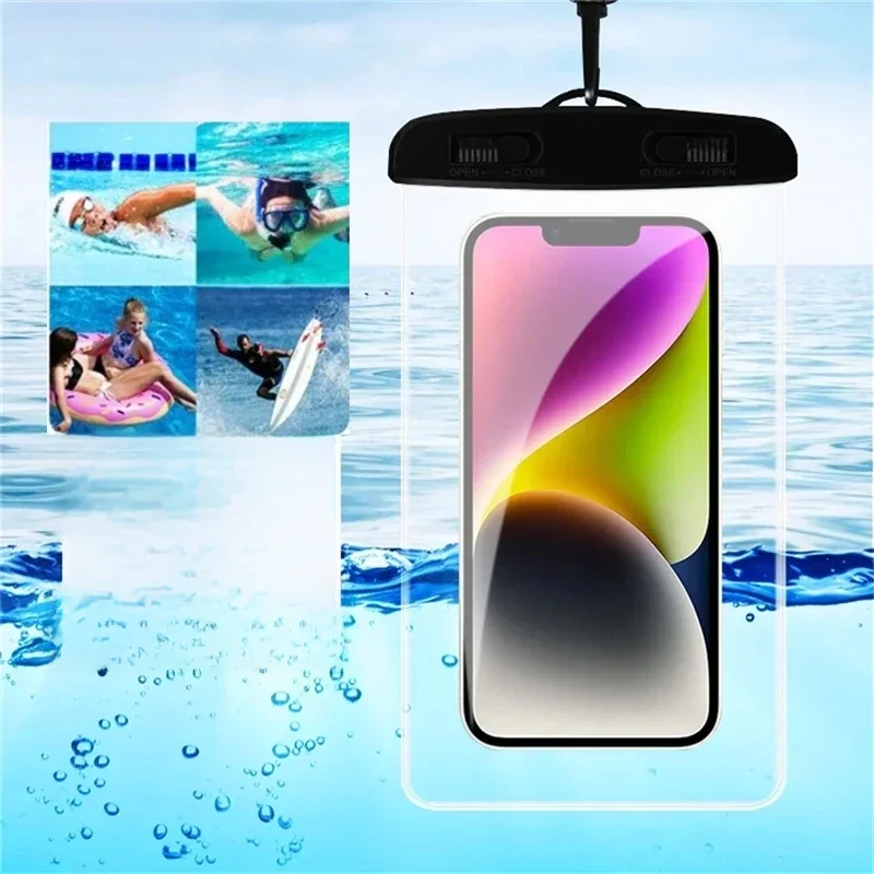Coque de téléphone étanche en PVC pour la natation, sac étanche, protecteur sous-marin universel, housse de thérapeute, iPhone 15, 14, 13 Pr, IP68