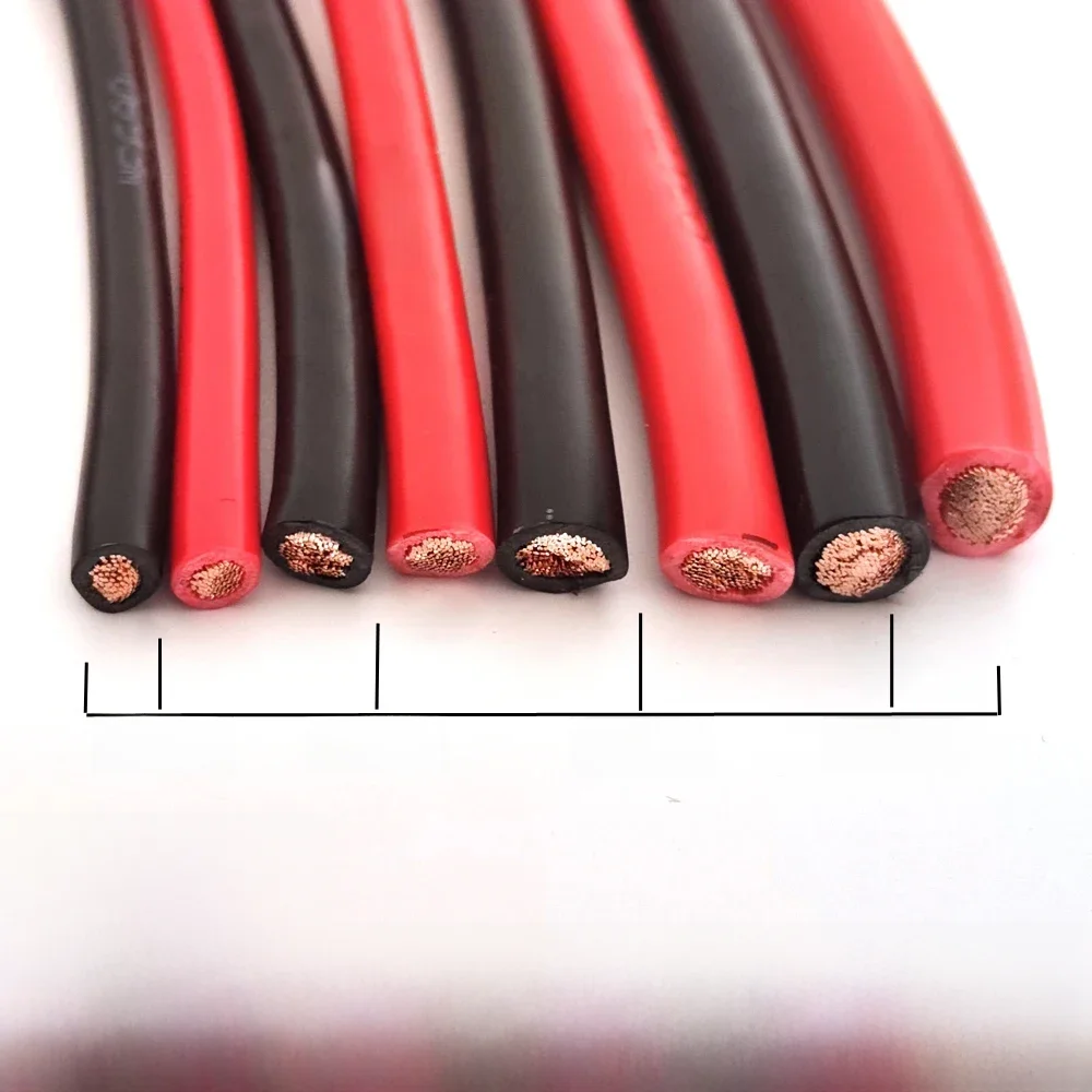 Drut miedziany RV 10mm2 16mm2 25mm2 35mm2 Kabel miedziany czerwony czarny Przewody elektryczne PVC Jednożyłowe wielożyłowe kable zasilające — zdjęcie 2