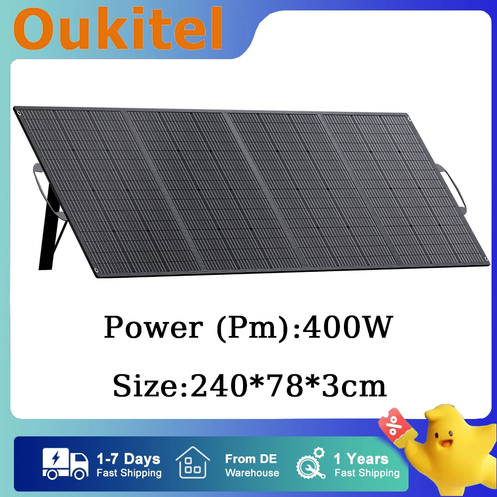 Panneau solaire pliable Keenergy 400W 18V avec support, taux de conversion énergétique de 23%, étanche IP65, pour station d'alimentation portable de camping