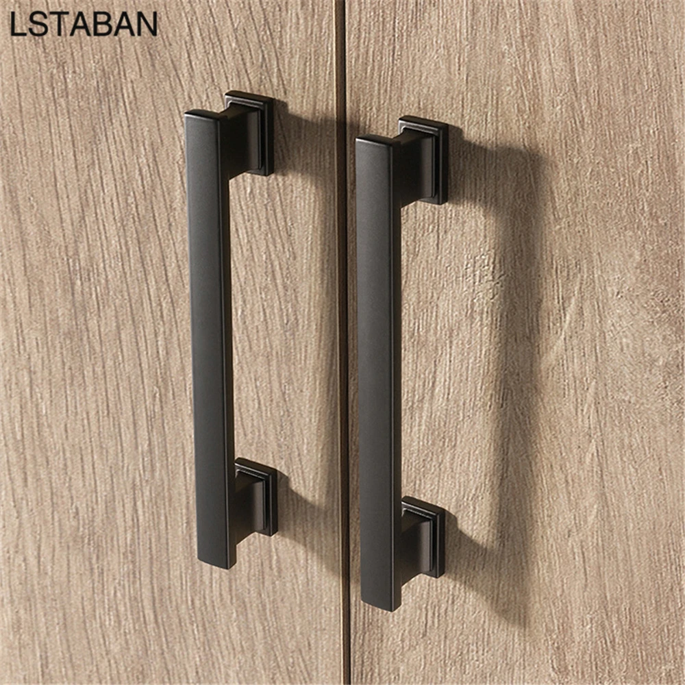 Nordic Cabinet Wardrobe Door Handle Zinc Alloy Brushed Furniture Kitchen Cabinet Handle Cupboard Wardrobe Hardware Drawer Pulls