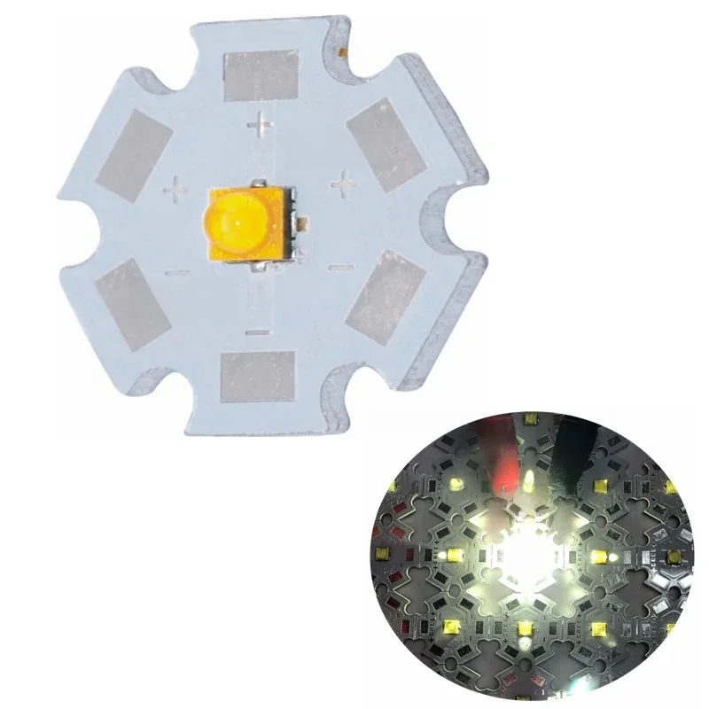100szt Oryginalny 5W XTE LED XT-E 1-5W LED Emiter Czysta biel 6000K Neutralna biel 4500K Ciepła biel 3000K Dioda Chip z 20MM PCB — zdjęcie 2