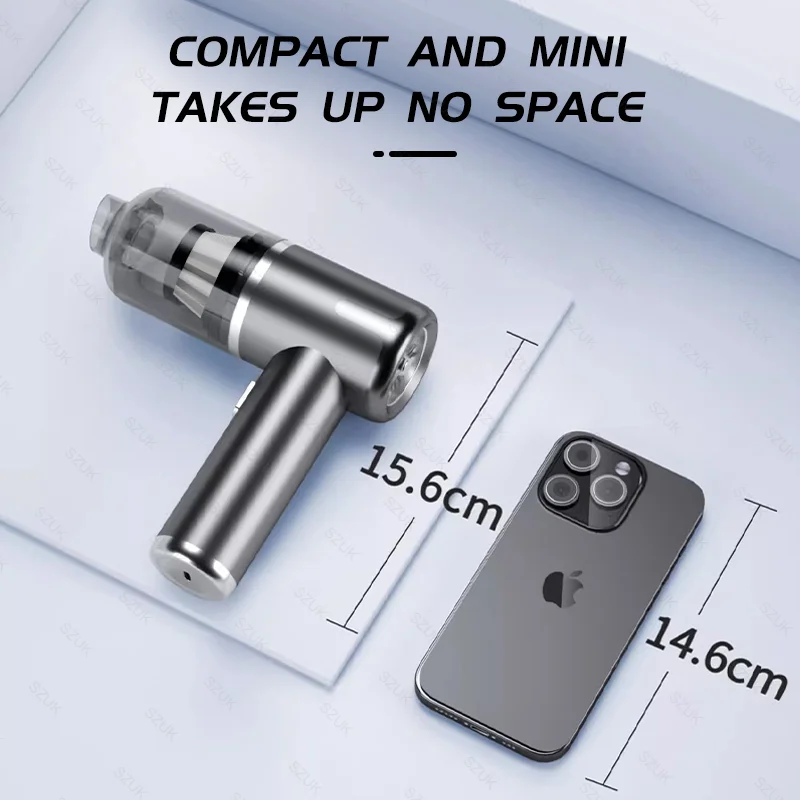 مكنسة كهربائية محمولة للسيارة SZUK 80000Pa مكنسة كهربائية لاسلكية قوية شفط قوي مكنسة كهربائية صغيرة محمولة باليد للسيارة