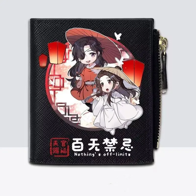 Tian Guan Ci Fu Anime Fashion Wallet Heaven Official’s Blessing Hua Cheng Xie Lian Cosplay Coin Purse Men Women Short Wallets