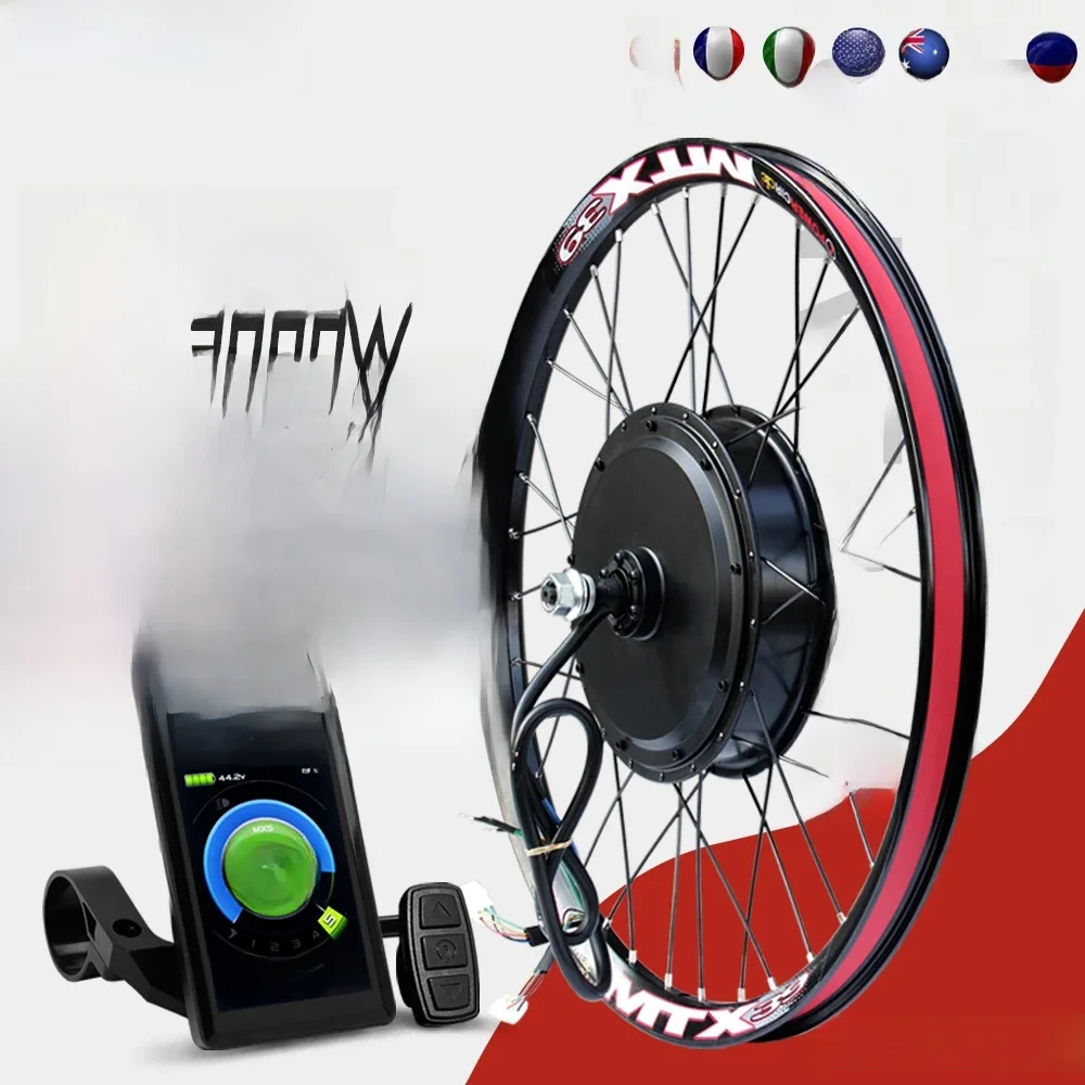 AliExpress LITTLE TT MXUS E-Bike Conversion Kit 48V 1000W 2000W 72V 3000W MTX Rim Rear Brushless Hub Motor Wheel 20-29inch For Electric Bicycle 