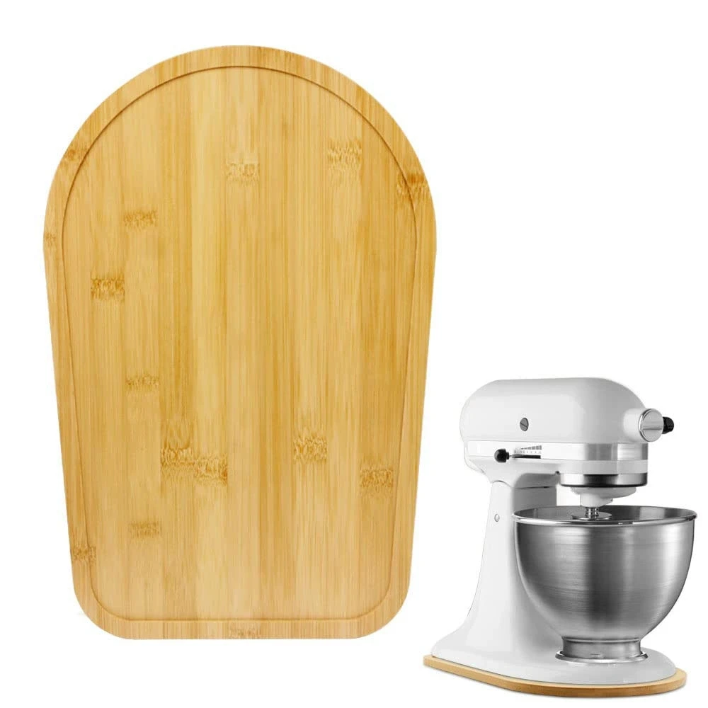  Bamboo Mixer Slide Pad Stand Mixer Slide Easy to Move Mixer Countertop Tray Suitable for Tilt Head 4.5-5Qt Mixers Accessories